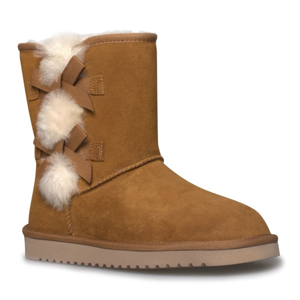 Koolaburra Tan Boots with Bow Details Size 6